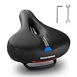 ROCKBROS Bike Seat Comfort Bike Saddle Mountain Bicycle Accessories for Men Women Soft Wide Bike Seat Cushion Dual Shock Absorbing with Reflective Strip