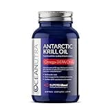 100% Pure Organic Krill Oil 1000mg, 180-Day, Omega 3, Highest Concentration 56% Phospholipids, Wild Caught, Sustainable Antarctic SuperbaBoost, Astaxanthin,Omega xl, Heart,Joint, Skin Care,No Fish Oil