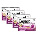 Cepacol Extra Strength Sore Throat & Cough Relief Lozenges, 16 Count, Mixed Berry Flavor, Maximum Numbing, Fast Acting Relieves Sore Throat Pain, and Quiets Cough (Pack of 4)