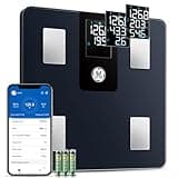 GE Smart Scale for Body Weight and Fat Percentage with All-in-one LCD Display, Digital Bathroom Weight Scales Bluetooth Body Composition Analyzer, Accurate Weighing, 396 lbs