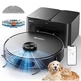 Robot Vacuum and Mop, 3-in-1 Robotic Vacuums Cleaner with LiDAR Navigation Smart Mapping & Max Strong 6000Pa Suction, Self Emptying Bases for 70 Days, WiFi/App/Alexa Voice Control, Obstacle Avoidance