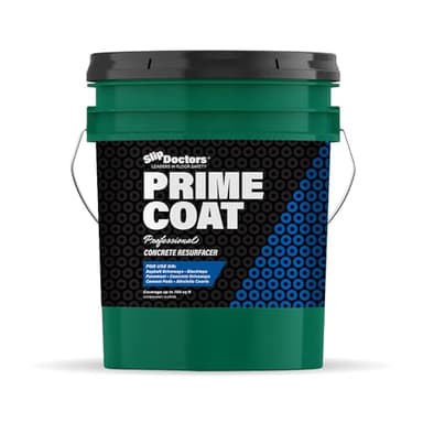 Slip Doctors Prime Coat Professional Water-Based Concrete Primer & Resurfacer - Ideal for Courts, Driveways & Parking Lots