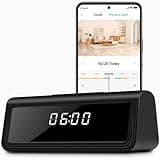 WOONZER 4K Wireless Clock Video Camera – Home Security Device with Night Vision, 160° Wide-Angle Lens, Motion Detection