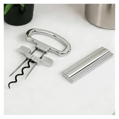 Durand wine opener, ah so wine opener, NEW Wine Corkscrew Two-Prong Particular Older(Bright Silver)