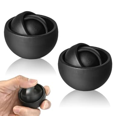 Fidget Toys Adults 2 PCs , Sensory Figette Spinner Anxiety Stress Relief Toys Quiet Fidgets Gyro for Autism ADHD Kids Gifts Cool Gadget Office Desk Toy Easter Basket Stuffers for Teen Boys