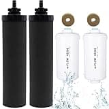 Water Filter Replacement for Berkey, Gravity Water filtration System Refill for BB9-2 Black Filters & PF-2 Fluoride Filters Compatible with Berkey Light/Crown/Imperial/Big/Travel/Royal Series