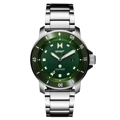 MVMT Men's Cali Diver - Solar Rechargeable - Sport's Watch - Water-Resistant 10 ATM/100 Meters - 40mm