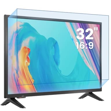 F FORITO 32 Inch 16:9 Anti Blue Light Matte TV Screen Protector, 32" Eye Protection Anti Glare Computer Screen Cover For LCD, LED, OLED &QLED 4K HDTV