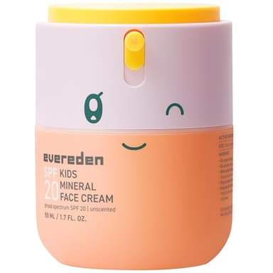 Evereden Kids Face Cream, 1.7 oz. | Fragrance-Free and Kids Face Lotion with SPF 20 | Clean and Non-Toxic Face Moisturizer | Multi-Vitamin Skin Care | FSA Eligible