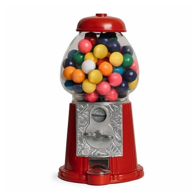 Victory Retro Gumball Machine, Candy Vending Machine for Kids of All Ages, Glass Bowl and Cast Metal Base, Vintage Décor by Funderstood