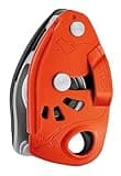 PETZL NEOX Belay Device with cam-Assisted Blocking, Optimized for Lead Climbing, Orange