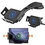 Lopnord Z Fold 5 Car Mount, Wireless Car Charger Mount for Samsung Galaxy Z Fold 4/3/S24 Ultra, Wireless Charger for Air Vent/Dashboard Car Phone Holder for iPhone 16 15 14 Pro Max/Google Pixel