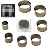 YKSPLUSK Leather Circle Cutter Tool Set, 7 Pieces Circle Punch Tools 20 25 30 35 40 45 50mm, High Carbon Steel Round Leather Cutting Dies - Leather Hole Punch Tool Kit for DIY Leather Crafts