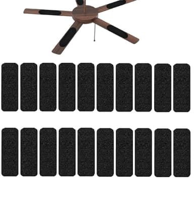 inYYTer 20 Pack Ceiling Fan Filters for Blades, Strong Activated Coconut Carbon Filter for Ceiling Fans, Universal Fit Unscented Charcoal Fan Air Purifier Pad