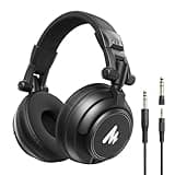 MAONO MH601 Professional Studio Monitor Headphones, Wired Closed Back Over Ear DJ Headset with 50mm Drivers and 1/4 inch to 3.5mm Jack for Guitar Amp Recording Mixing Piano Music Production Podcast