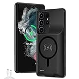 SNRONEW Battery Case for Galaxy S22 Ultra/S23 Ultra, [12000mAh] Slim Portable Protective Fast Charging Case Backup Power Bank Battery Case Compatible with Galaxy S22 Ultra/S23 Ultra-6.8 inch-Black