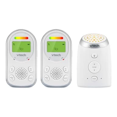 VTech 2 Parent Units Digital Audio Baby Monitor with Glow-on-Ceiling Night Light, Up to 1,000ft of Range, Vibrating Sound-Alert, Two-Way Talk Intercom, Sound Indicator, Secure Transmission: TM8212-2