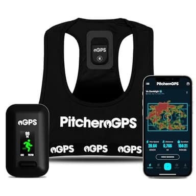 PitcheroGPS Soccer Tracker & Vest - Tracks 18 Key Performance Metrics - Includes 60 Days Subscription. Soccer Training Equipment for Performance & Fitness Tracking (Adult Medium)