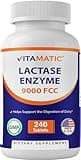 Vitamatic Lactase Enzyme 9000 FCC 240 Tablets - Lactose Intolerance Relief Caplets