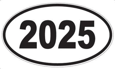 US Decal, Inc. - Number 2025 Oval Sticker
