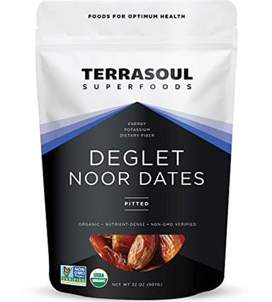 Terrasoul Superfoods Organic Deglet Dates, 2 Lbs - Pitted | Fresh | Natural Sweetener