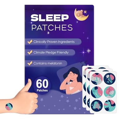 RAAYAM Sleep Patches, 60 Pack Upgraded Sleep Patches for Adults, Made of All-Natural Ingredients, Natural Plant-Based Sleep Support for Men and Women, That Last All Night，Easy to Use