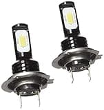 KATUR H7 LED Fog Light Bulbs Extremely Bright 2400 Lumens Max 75W High Power LED for Daytime Running Light DRL or Fog Lights, Xenon White (H7 White)