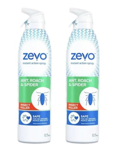 Zevo Roach Killer Ant, Roach, Spider Insect Spray (10 oz) | Indoor Outdoor Use | Instant Action | Pet People Friendly Safe (2)