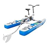 OTELETE Inflatable Water Bikes for Kids Pedal Boat Touring Water Bikes Children Water Bicycles Inflatable Waterbikes for Lake Blue Color