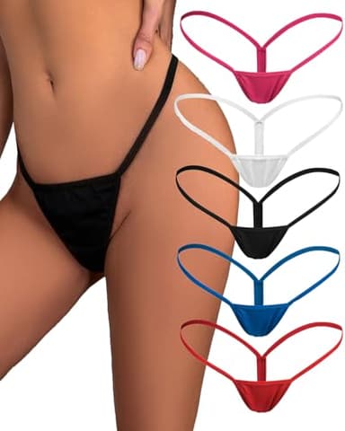 Justgoo Womens Sexy G-String Micro Back Thongs Panties Underwear Low Rise T-Back Underpants
