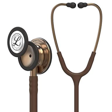 3M Littmann Classic III Monitoring Stethoscope, 5809, More Than 2X as Loud, Weighs Less, Stainless Steel Copper-Finish Chestpiece, 27" Chocolate Tube, Copper Stem and Headset