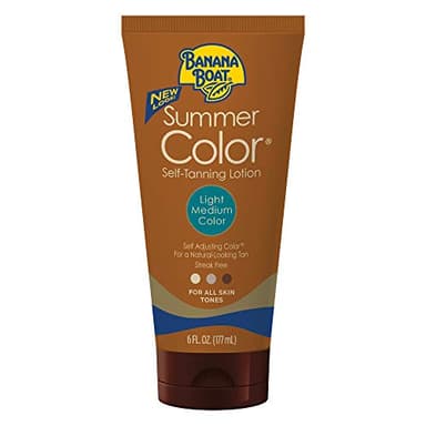 Banana Boat Summer Color Self Tanning Lotion, 6oz | Light Medium Color for All Skin Tones, Self Tanner Lotion, Sunless Tan, 6oz