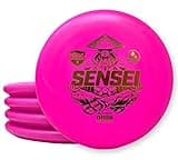 Discmania Sensei Disc Golf Putter – Disc Golf Putter Pack – Active Base Sensei Putter with Stable Disc Flight, Practice Putter Pack (Colors May Vary) (5 Pack)