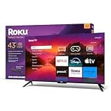 Roku Smart TV – 43-Inch Select Series 4K HDR RokuTV with Roku Enhanced Voice Remote, Brilliant 4K Picture, Automatic Brightness, & Seamless Streaming – Live Local News, Sports, Family Entertainment