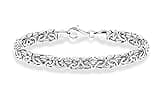 Miabella Italian 925 Sterling Silver Byzantine Bracelet for Women, Handmade in Italy (Length 7.5 Inches)