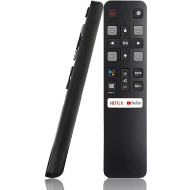 Remote Control (RC802V FNR1) Replacement for All TCL TV, Compatible for All TCL LCD LED QLED 3D 4K UHD Smart TV with Shortcut Buttons, Without Voice Function