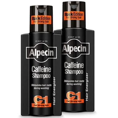 Alpecin C1 Caffeine Shampoo Black Edition, 2 x 250 ml – For natural hair growth