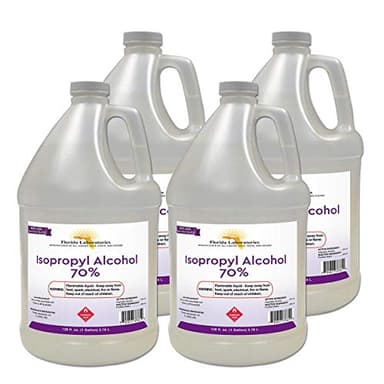 Florida Laboratories Isopropyl Alcohol 70% Rubbing Alcohol, 4 Gallon Pack, Made in USA