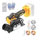 Adjustable Cordless Cut Off Tool Compatible with Dewalt 20V MAX Battery, Rotorazer Saw Brush Cordless Angle Grinder Tile Cutter 20,000RPM, 4 Saw 3" Blades for Metal,Wood,Tile,Plastic (No Battery)