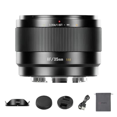 7Artisans AutoFocus 35mm F1.8 APS-C Frame LITE Series Lens F1.8 Large Aperture,Support Face/Eye Recognition Compatible for Sony A6000/A5000/A3000/Nex Series a6700 nex-5t nex-3n