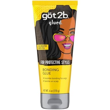 got2b Glued Bonding Glue, 6 Fl Oz, Invisible Wig Glue with Long-Lasting Hold, Dermatologist-Tested and Scalp-Friendly Formula with Pro-Vitamin B5, Easy Removal