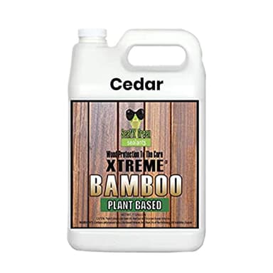 Seal It Green Xtreme BAMBOO Sealer| Plant-Based Wood Sealer | Deep Protection for Decks, Fences, Furniture & Outdoor Structures | Waterproof Exterior Treatment | 1 Gallon, Cedar