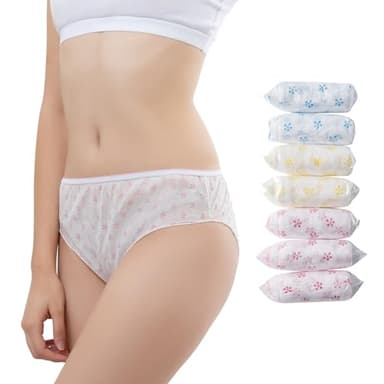 Relaxcare Disposable Underwear for Women Nonwoven Ladies Briefs Panties for Travel/Hotel/Spa/Hospital Stays/Emergencies, Medium,10 Pack Multicolor