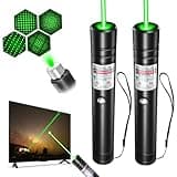 MIPREZT [2 Packs] Rechargeable Green Light Flashlight Long Distance Range for TV/LED/LCD Screens Tactical Flashlights Presentation Office/Outdoors/Astronomic/Construction [001]
