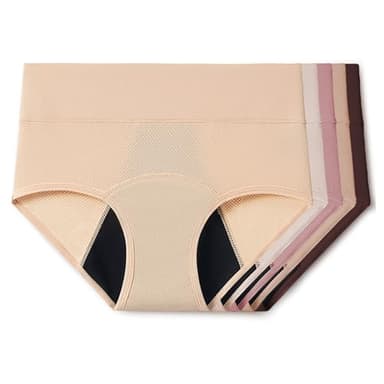 Everdries Washable & Reusable Incontinence Underwear for Women Over 60 - Leakproof, Discreet, Absorbent, Machine-Washable Panties (Comfort Plus, L, Pack of 5)