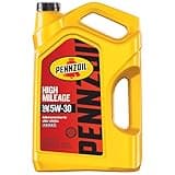 Pennzoil High Mileage 5W-30 Motor Oil, 5 Quart