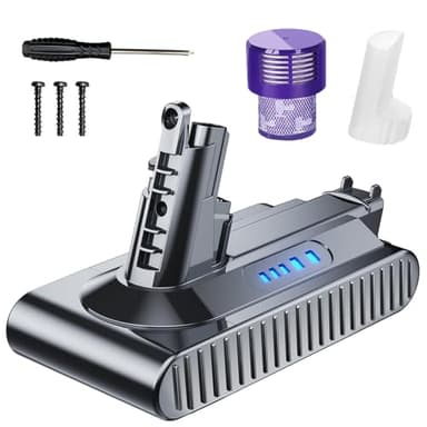 POWTREE Upgraded 7000mAh Replacement for Dyson V10 Battery 242151 7 Cell li-ion Battery Compatible with V10 SV12 Cyclone/Animal/Fluffy/Absolute/Motorhead Cordless Stick Vaccum Cleaner(Not Fit SV14)