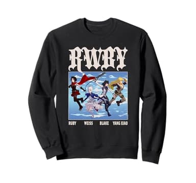 RWBY Character Group Action Poses Anime Cartoon Sweatshirt