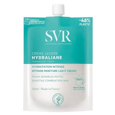 SVR Hydraliane Light Hydrating Face Cream - Moisturizer For Sensitive & Dehydrated Skin, for the Whole Family - Skin is 72% More Hydrated After 8 Hrs. with Hyaluronic Acid & Glycerin, 1.7 fl.oz.