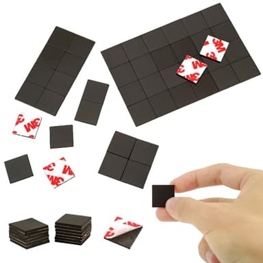 Magnetic Squares with Adhesive Backing(144PCS Each 3/4" x 3/4"),Self Sticky Pre-Cut Magnet Tape Strip for Classroom Decor,Family Activities,Peel and Stick for Cards/Picture/Poster (80mil Magnet)